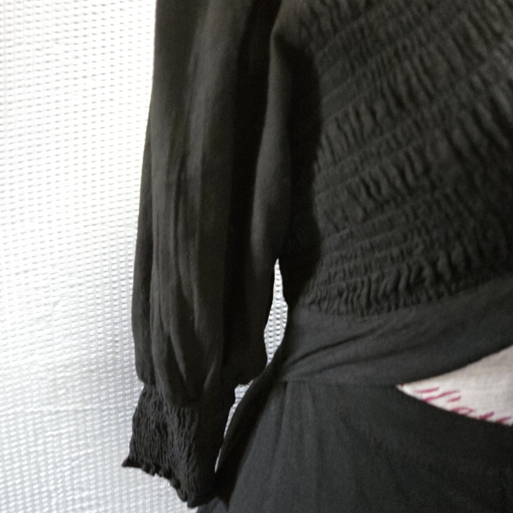 Free People Black Cut Out Smocked Back Maxi Dress - Picture 4 of 16